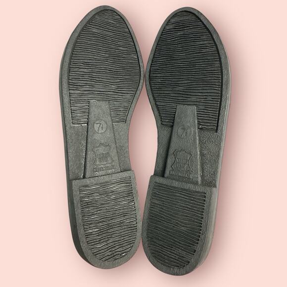 Vintage White Leather 7.5 Huarache Sandals Woven Leather Boho Slip On Loafers - Picture 3 of 3